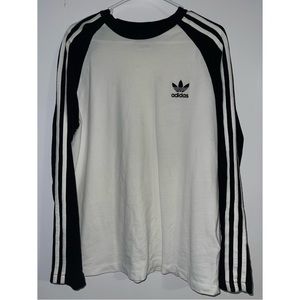 Black & White Adidas Long Sleeve Tee